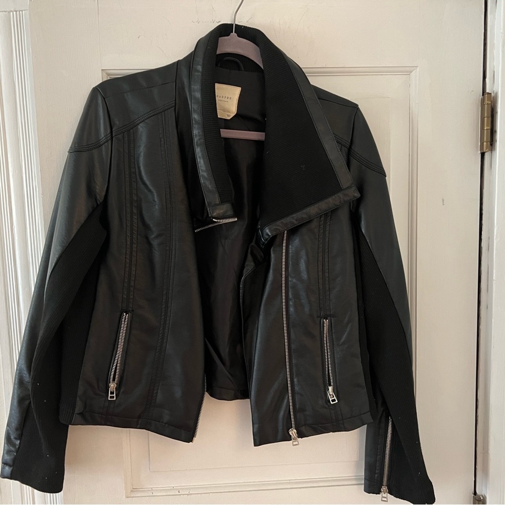 Black leather jacket